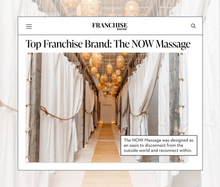 “Top Franchise Brand: The NOW Massage”